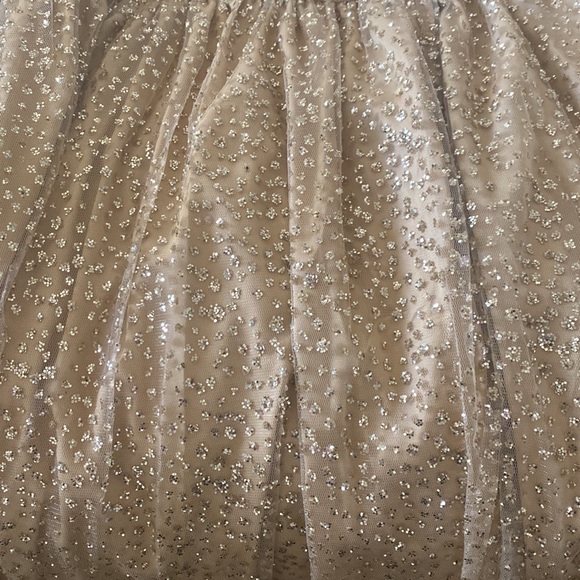 Gold Shimmer High Slit Maxi Dress - Picture 6 of 6